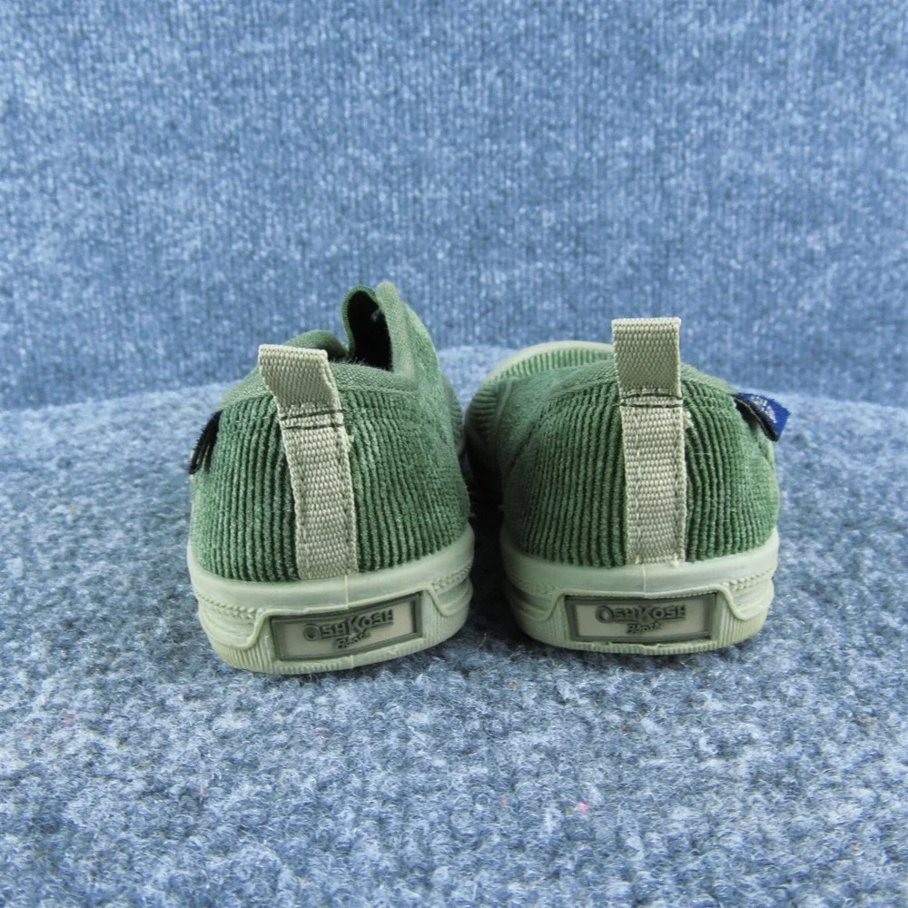 OshKosh B'gosh Boys Sneaker Size T 7 Medium Shoes‎ Green Fabric Slip On